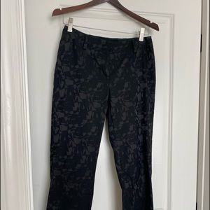 Black patterned dressy pants